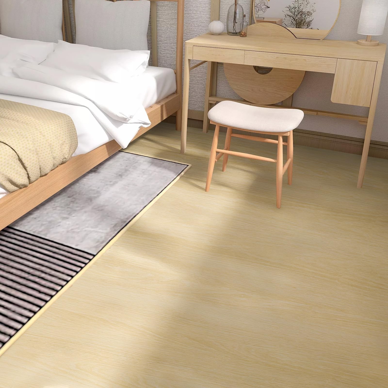 Luxury Thicken Wood Grain Peel and Stick Floor Tiles Self-Adhesive Vinyl Floo…