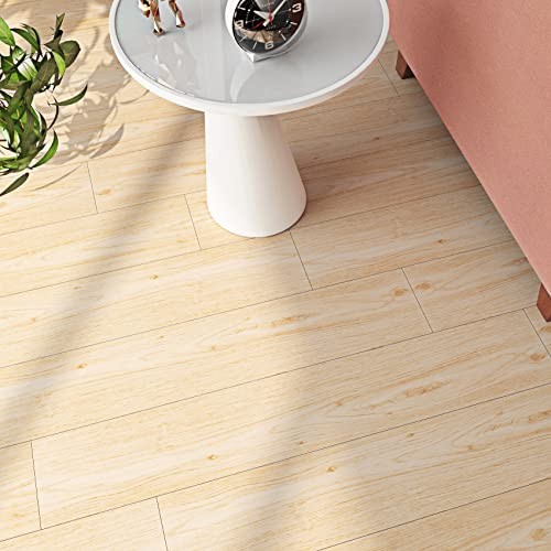 6″x36″ Peel and Stick Wood Planks for Box of 5 Tiles Natural Light Wood Grain