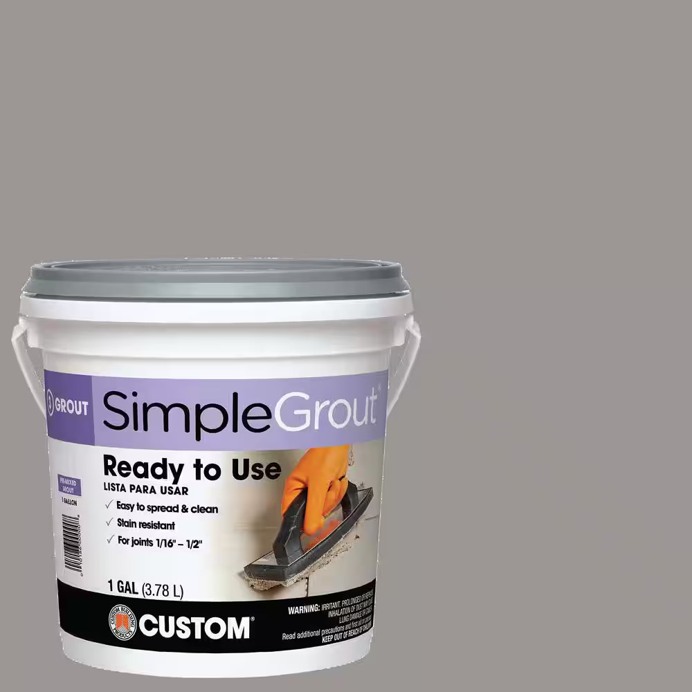 Simplegrout #165 Delorean Gray 1 Gal. Pre-Mixed Grout