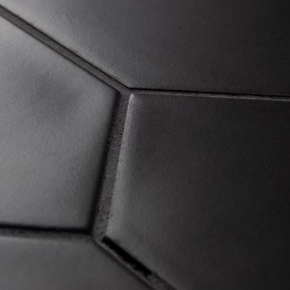 Kite Black 3-7/8 In. X 11-3/4 In. Porcelain Floor and Wall Tile (11.2 Sq. Ft./Ca