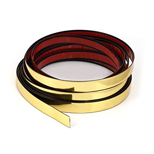 Gold Metallic Wall Molding Peel and Stick Trim for Wall Mirror Frame, 1/2″x16.4′