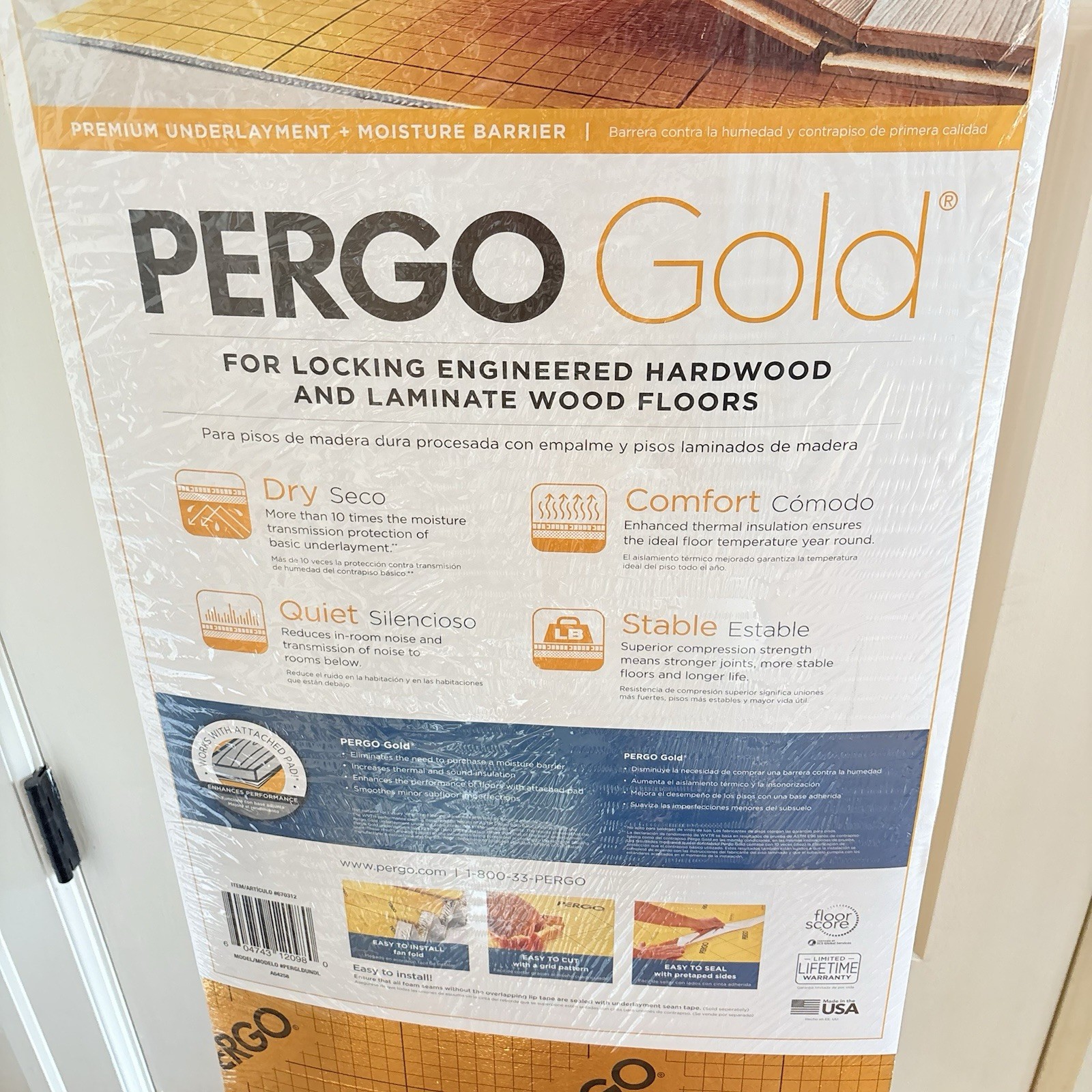 Pergo GOLD 25-ft x 4-ft EZ Install Premium Underlayment+Moisture Barrier 100sqft