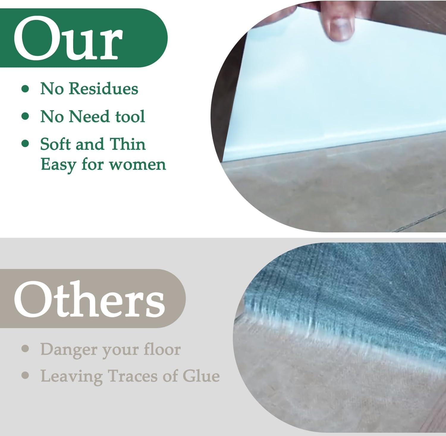 Elegant Peel and Stick Waterproof Flooring – 36 Pack Wood Grain Tiles (54 Sq.Ft)
