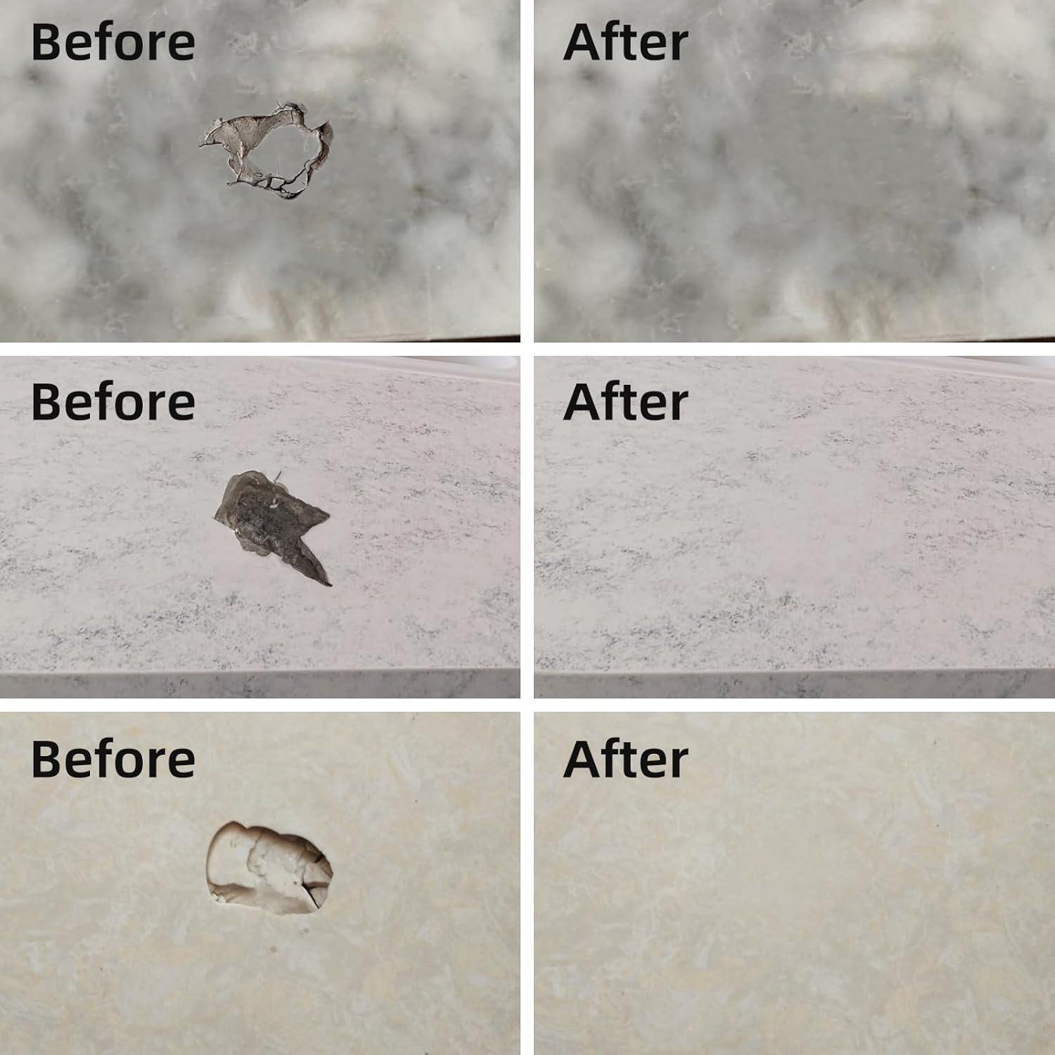 Tile and Granite Repair Kit, Marble Porcelain Stone and Quartz Countertops Repai