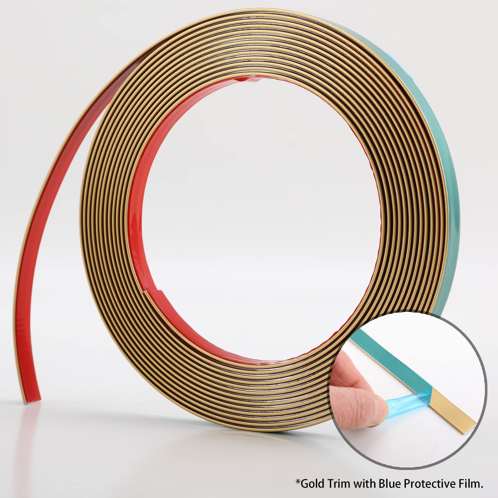 Metalized Gold Wall Trim Molding Stainless Steel Peel Stick Flexible Metal Trim