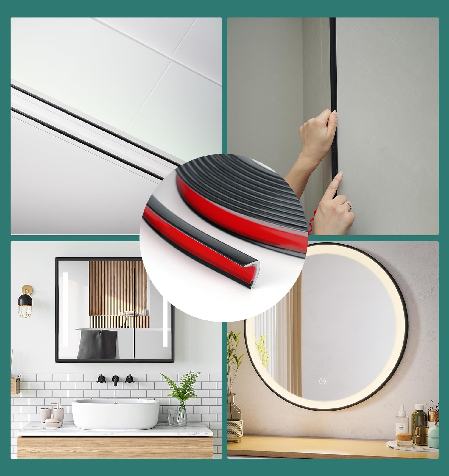 Peel and Stick Vinyl Corner Trim， 20FT L-Shape Tile outside Corner Molding Vinyl