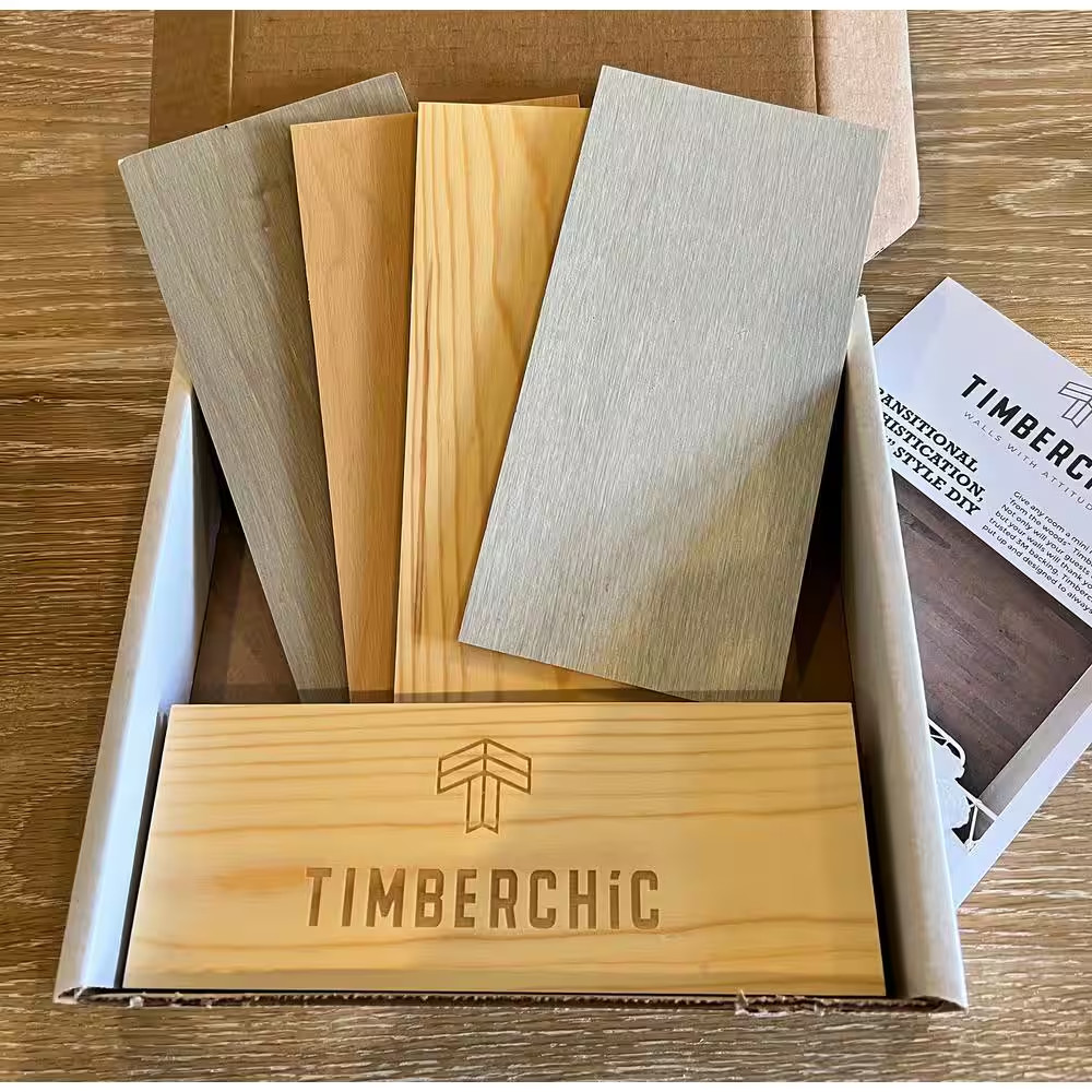 Sample Pack Oak and Pine Peel and Stick Decorative Wall Panels (Sample) 1/8 In.