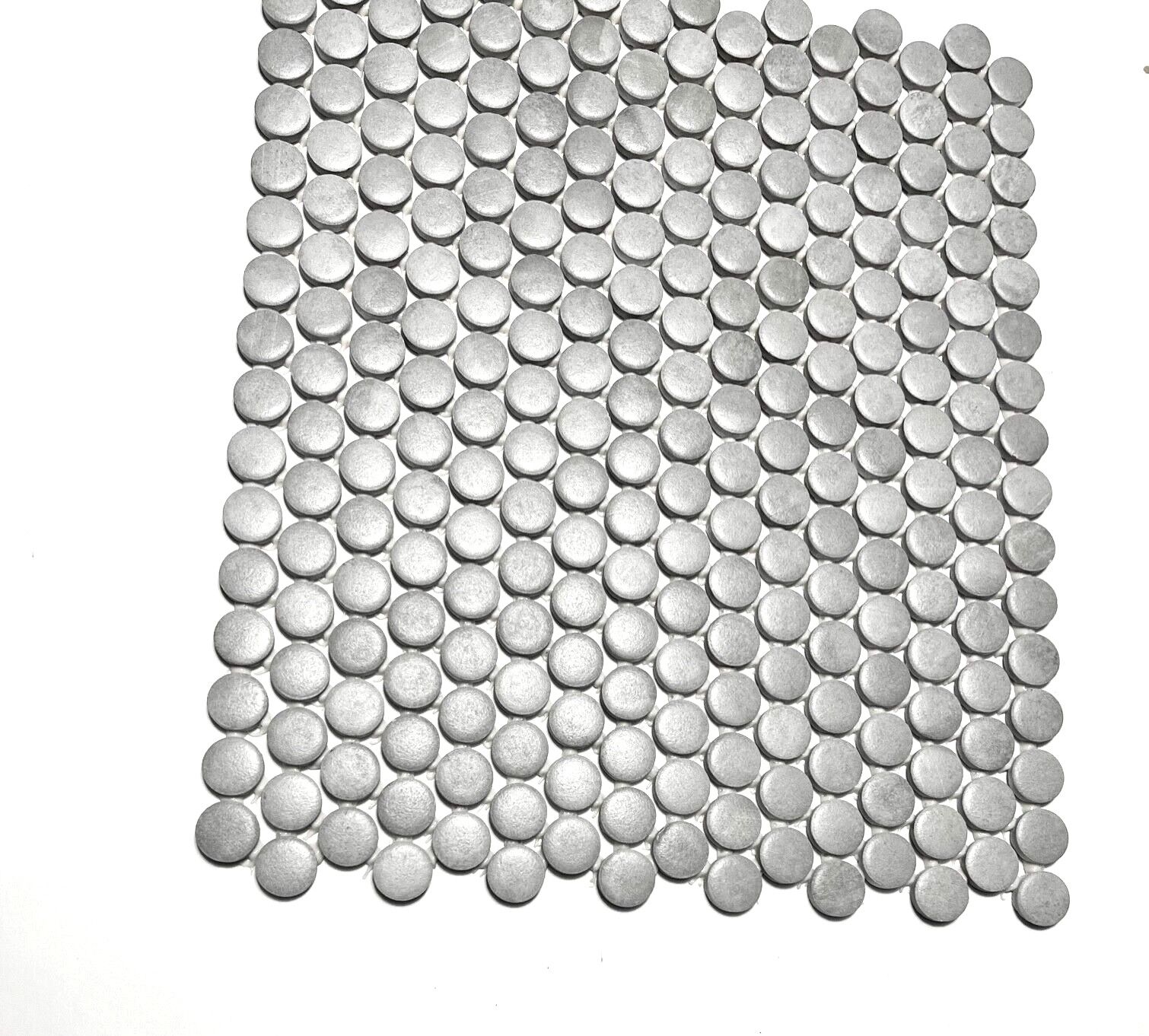 3/4″ Matte Cement Look Penny Round Ceramic Mosaic Floor Wall Backsplash