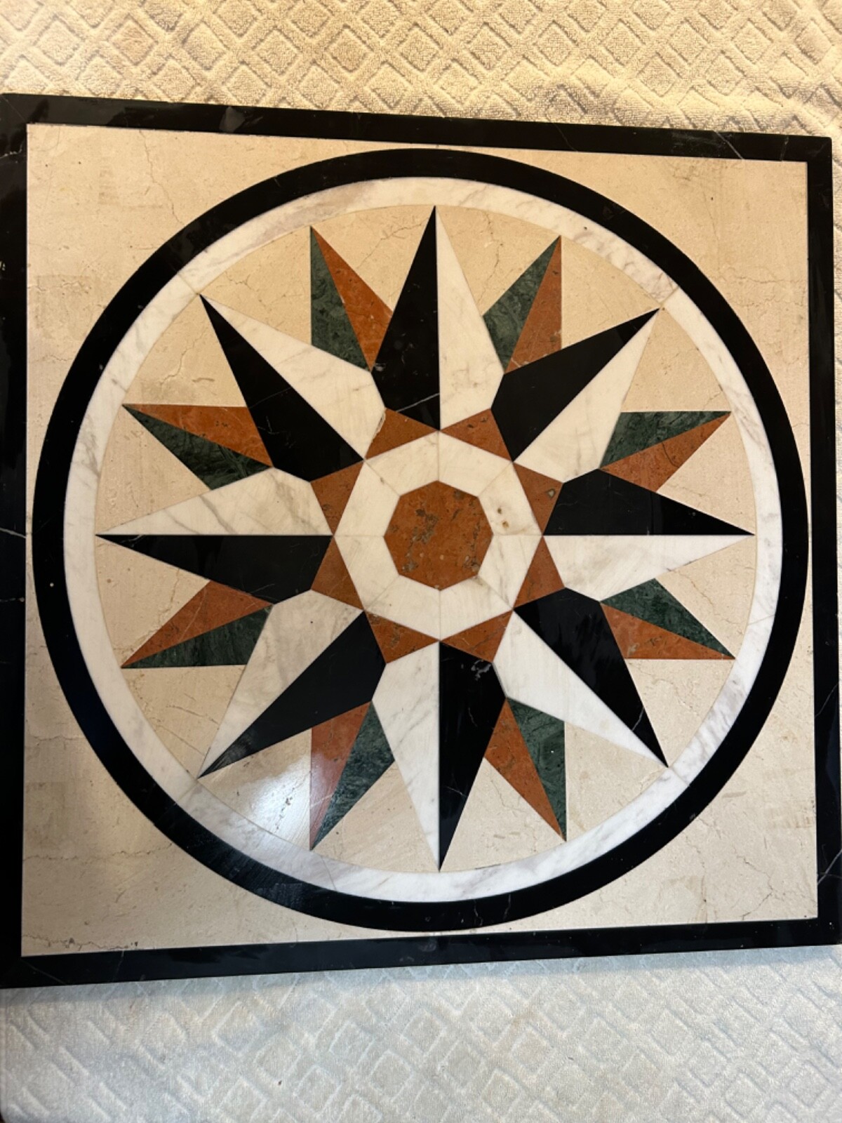 24×24 in. Square Marble Floor Medallion