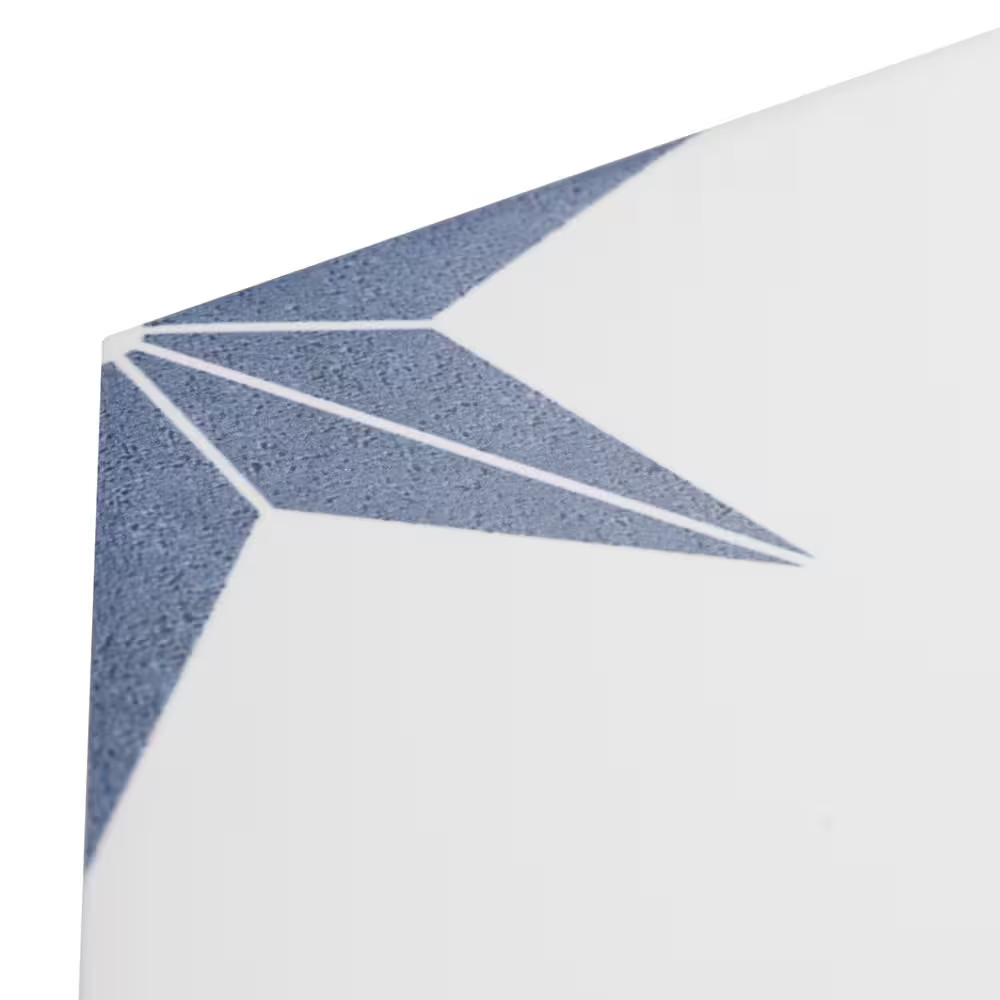 Stella Hex Azul 8-5/8 In. X 9-7/8 In. Porcelain Floor and Wall Tile (11.5 Sq. Ft