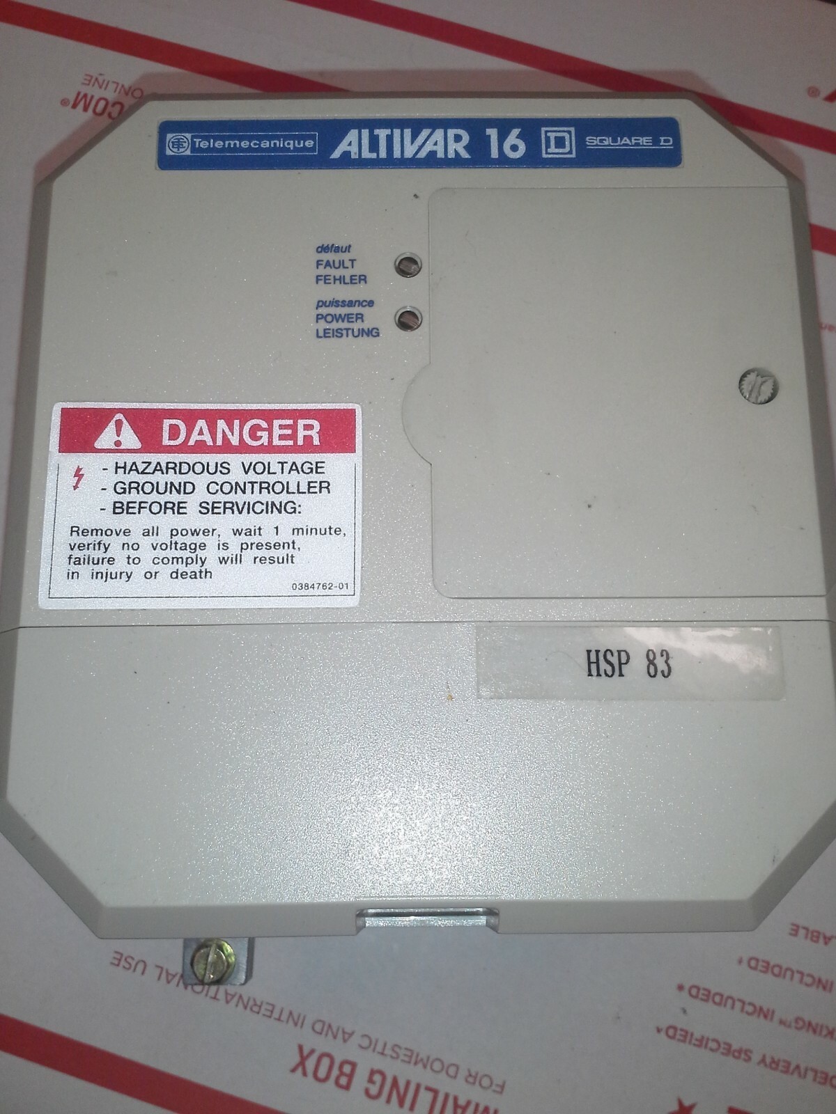ATV16U18M2 TELEMECANIQUE VFD SQUARE D REMOVED WORKING SVC ELECTRONICS NO4