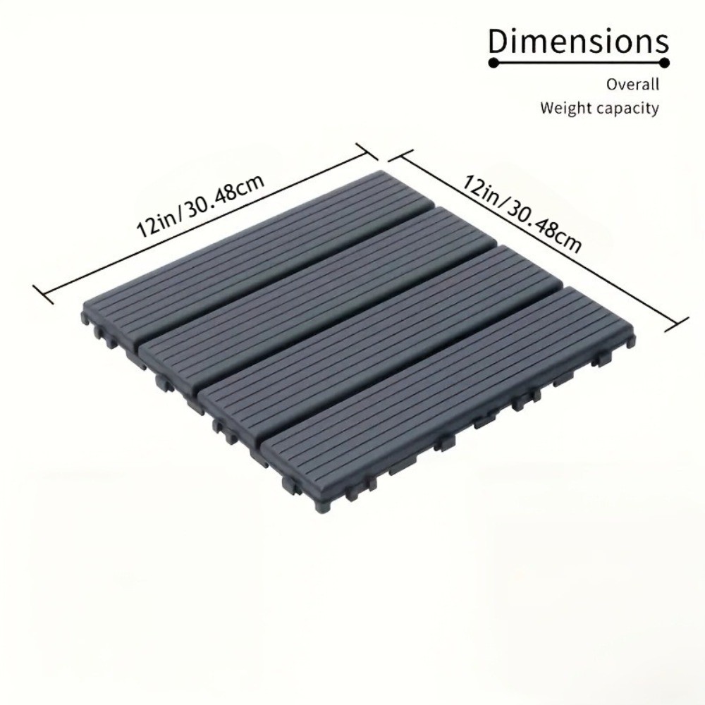 FAXHION 48/24 Pieces – 12 X 12 Interlocking Terrace Tiles