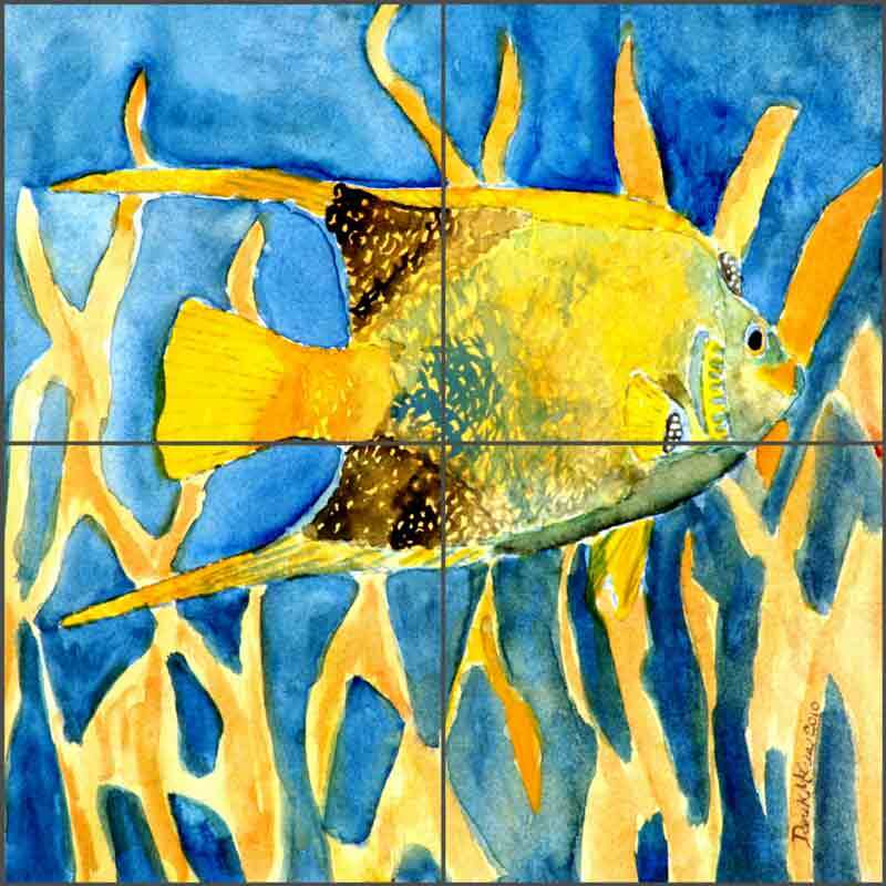 Fish Tile Backsplash Derek McCrea Sea Life Art Ceramic Mural DMA084