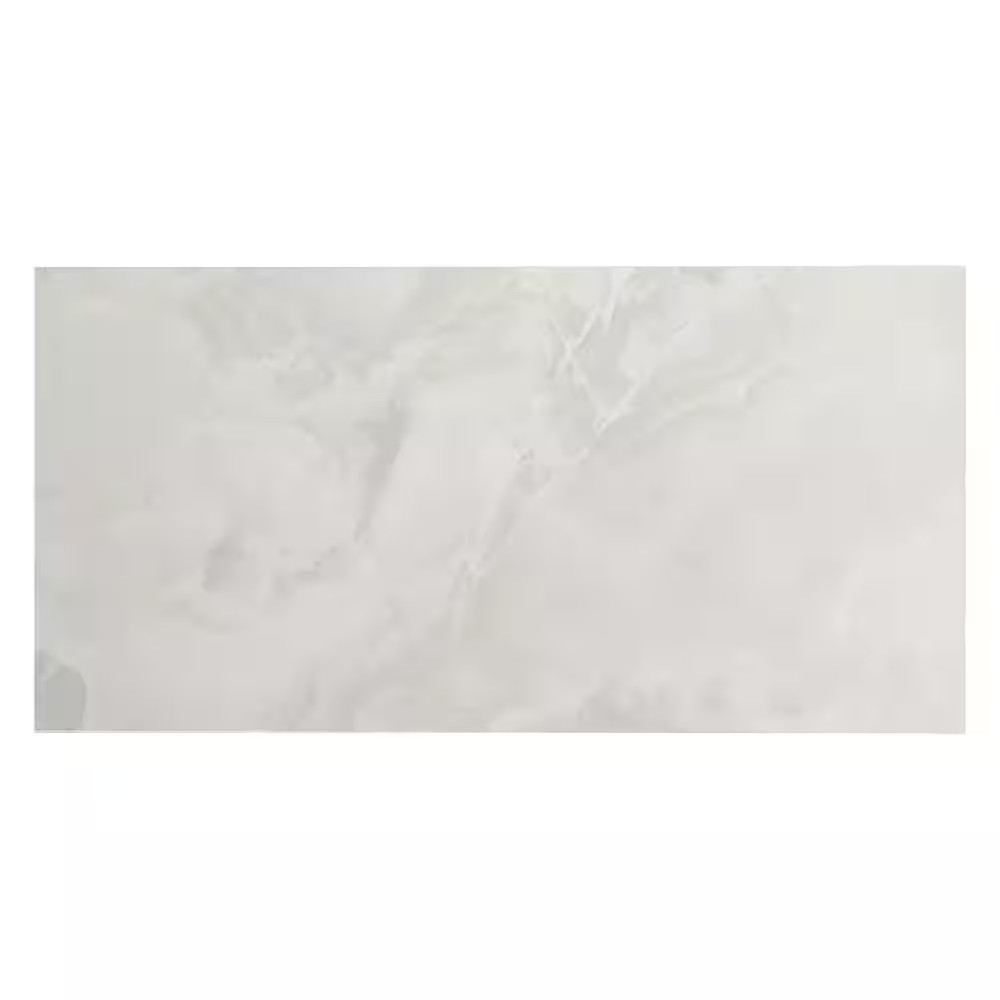 Jume Onyx White 24 In. X 48 In. Polished Porcelain Floor and Wall Tile (15.49 Sq