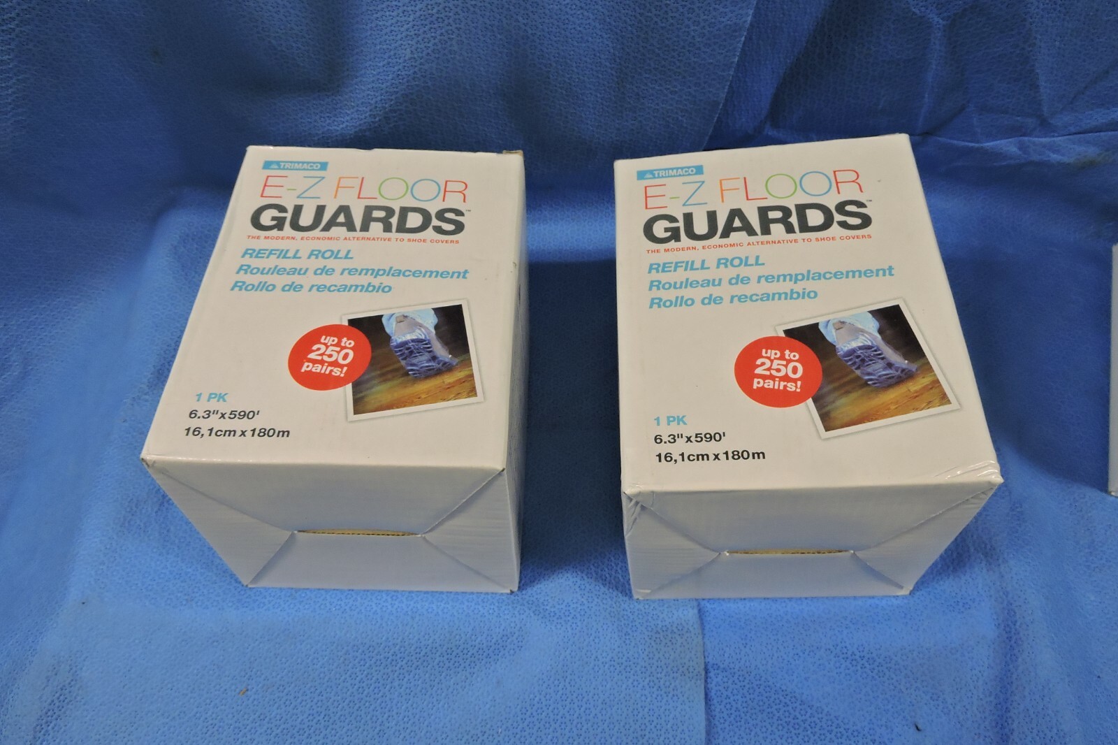 LOT 2 NEW TRIMACO 54716 E-Z Floor Guards Film Refill Roll 1 Pack up to 250 pairs