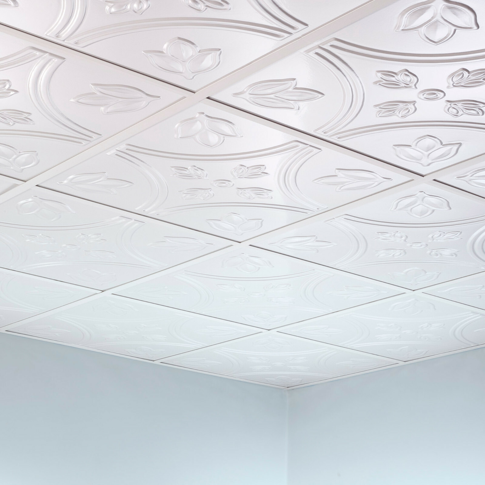 Fasade – 2ft x 2ft Traditional Style #5 Lay In Ceiling Tile/Panels (5 Pack)
