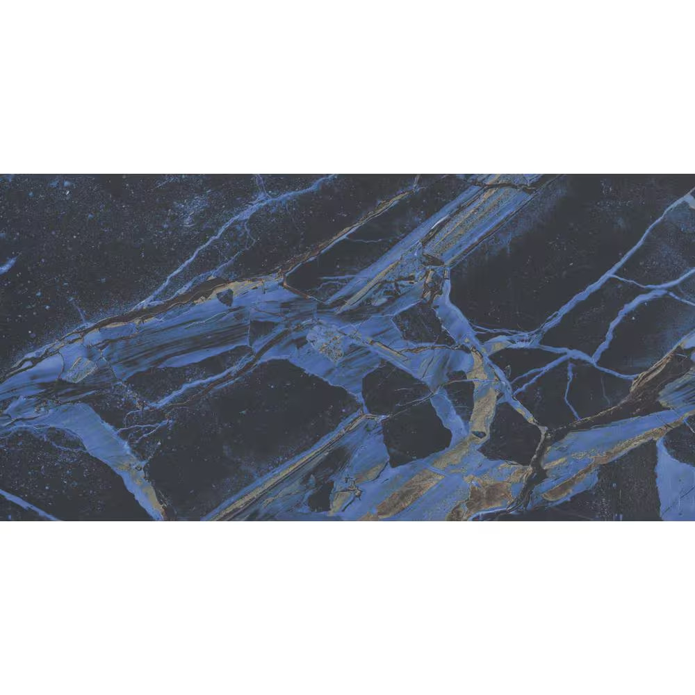 Parkview Blue 11.81 In. X 23.62 In. Polished Porcelain Field Tile