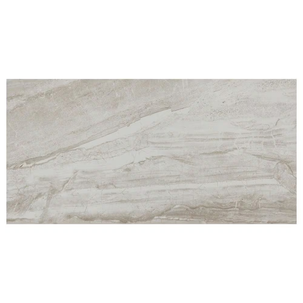 Vigo Gris 12 In. X 24 In. Matte Ceramic Stone Look Floor and Wall Tile (16 Sq. F