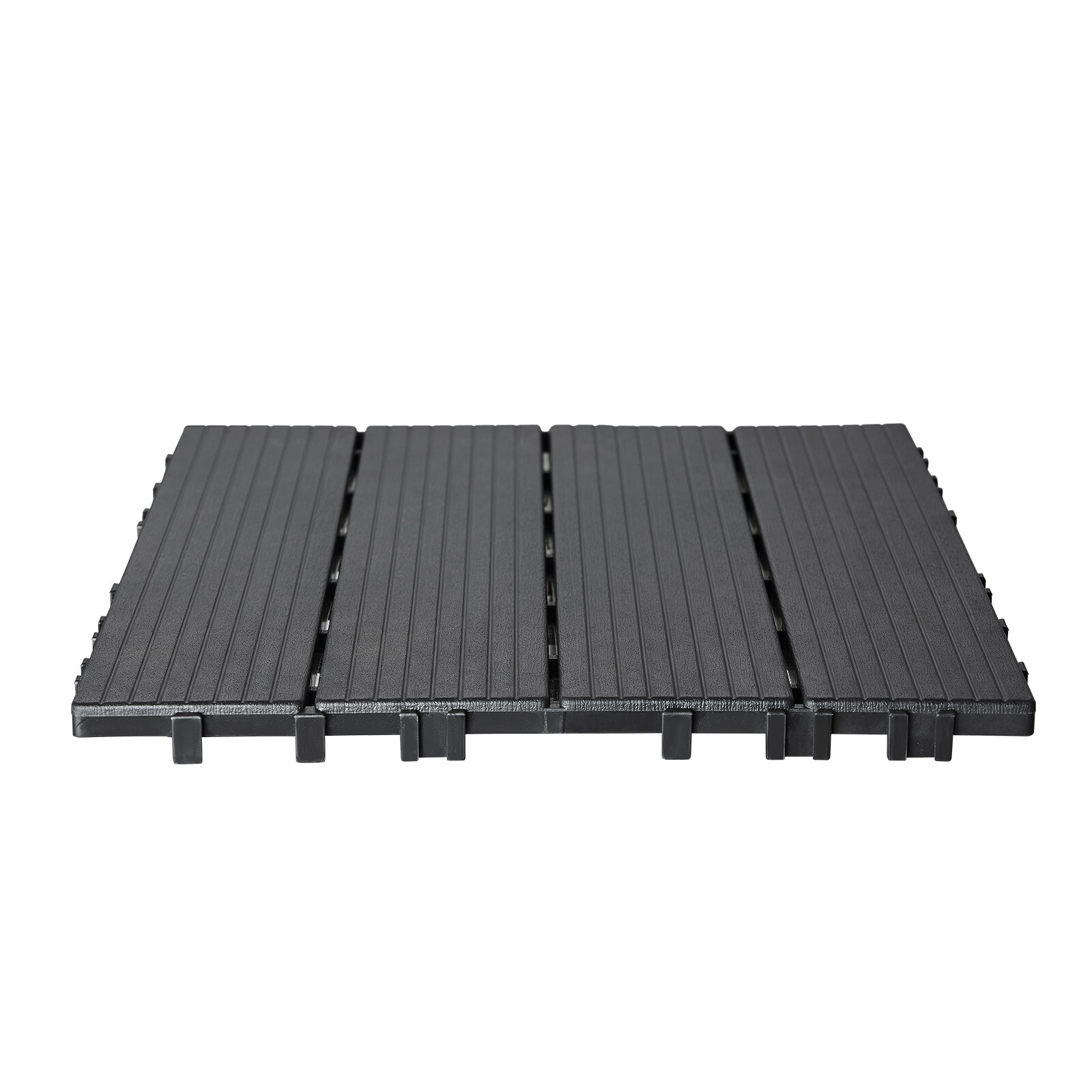 VEVOR Interlocking Deck Tiles 54 Pack 12″x12″ Plastic for Porch Dark Grey