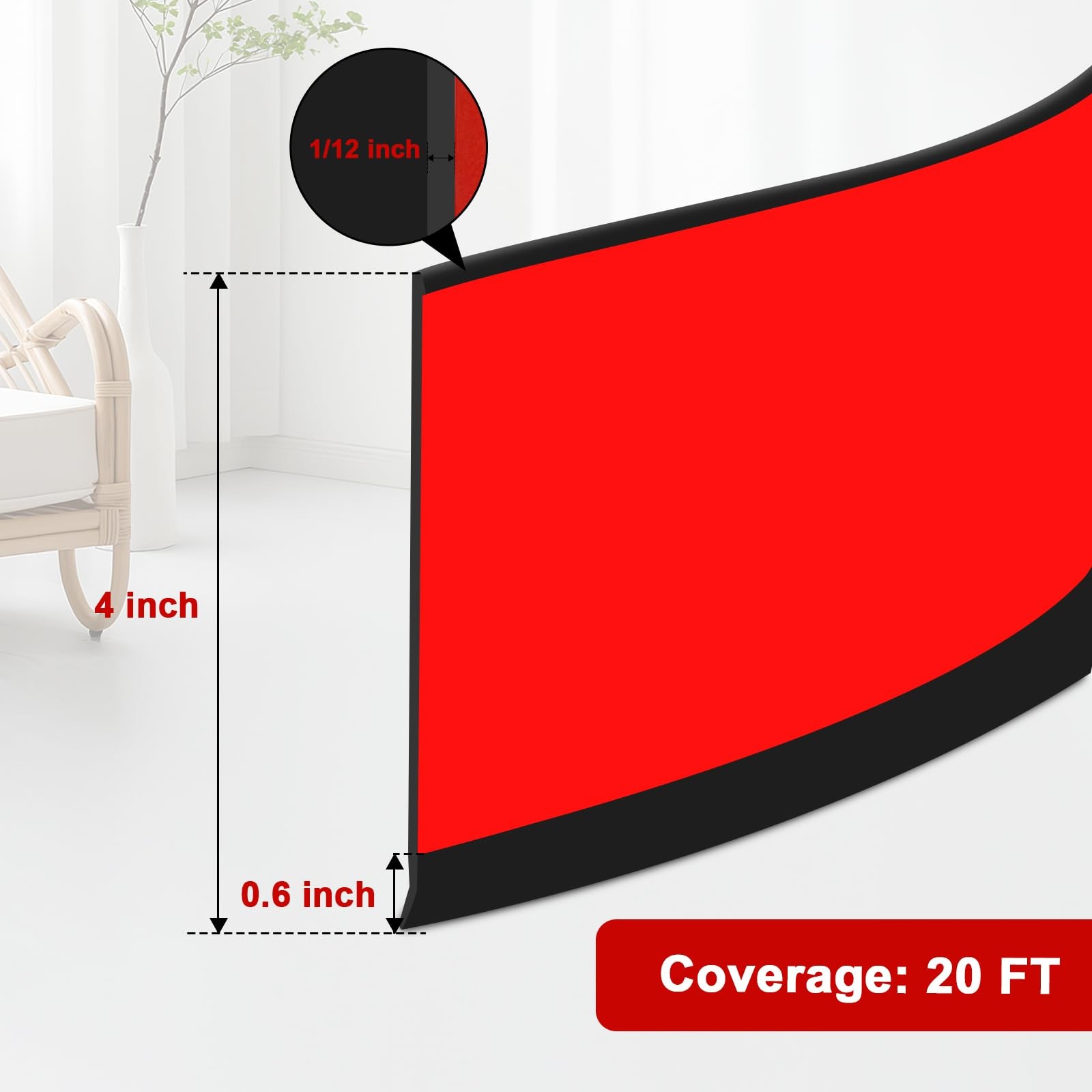 Vinyl Baseboard Molding Vinyl Wall Base Trim 4 Inch Flexible Rubber