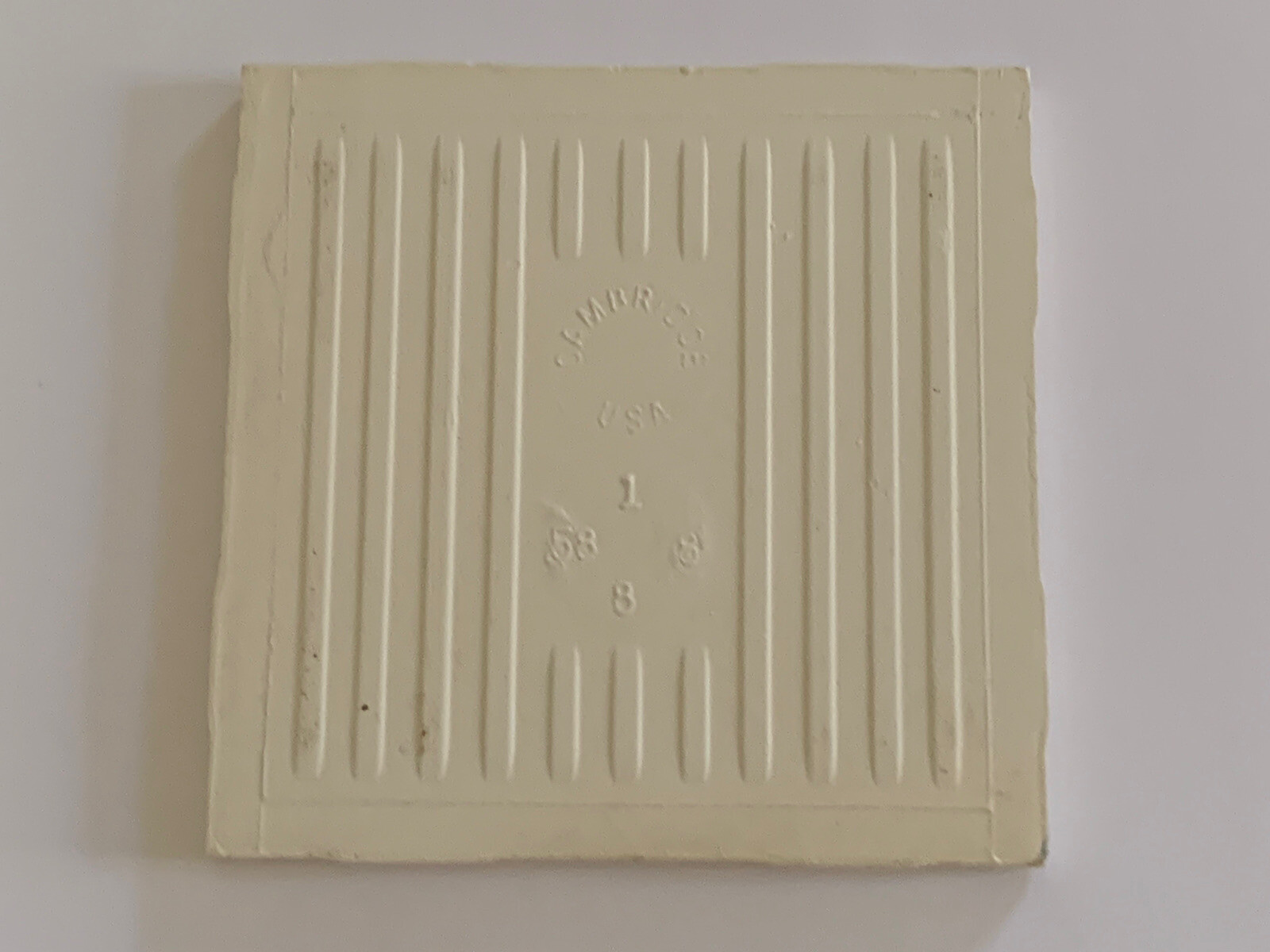 Lot of 30 Vintage Ceramic Cambridge Tiles 4 1/4″ Beige Speckle Glossy