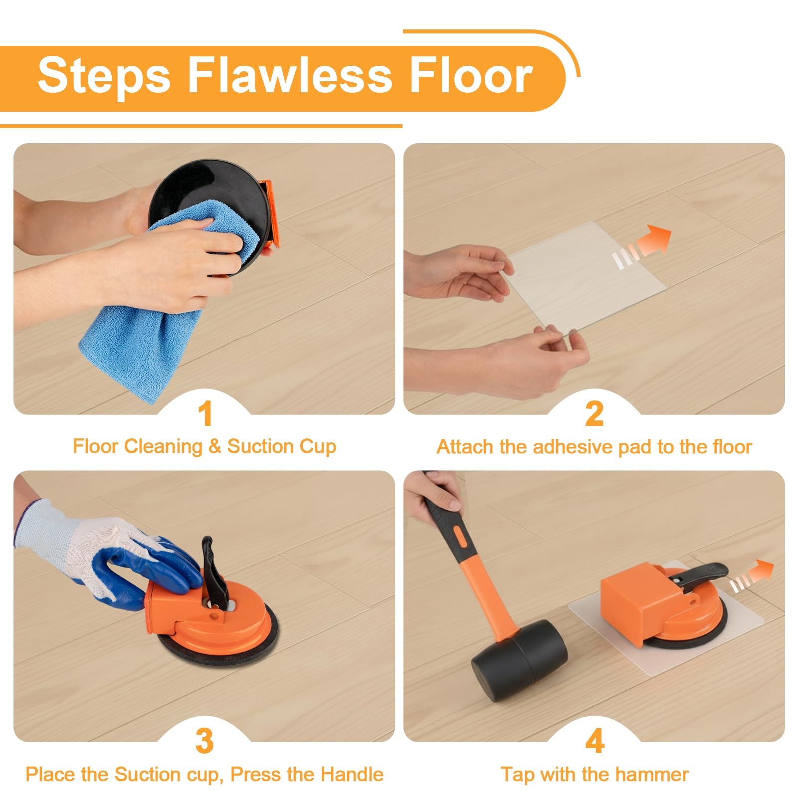 Upgraded Floor Gap Fixer Tool Kit, Laminate Flooring Tools & LVP, Vinyl Floor…