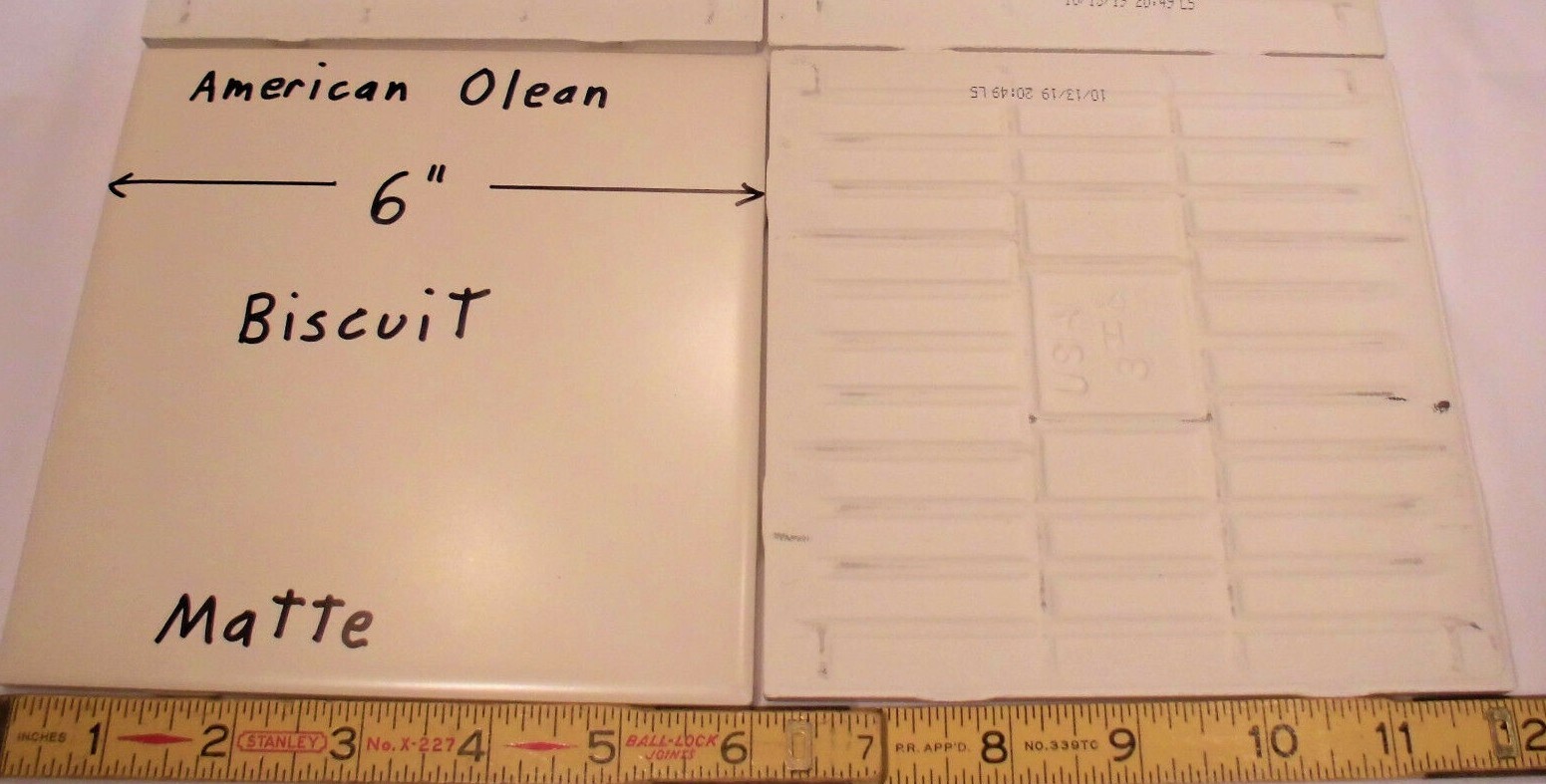 1 pc. 6″ X 6″ Ceramic Tile *Matte Biscuit* by American Olean “New Stock”