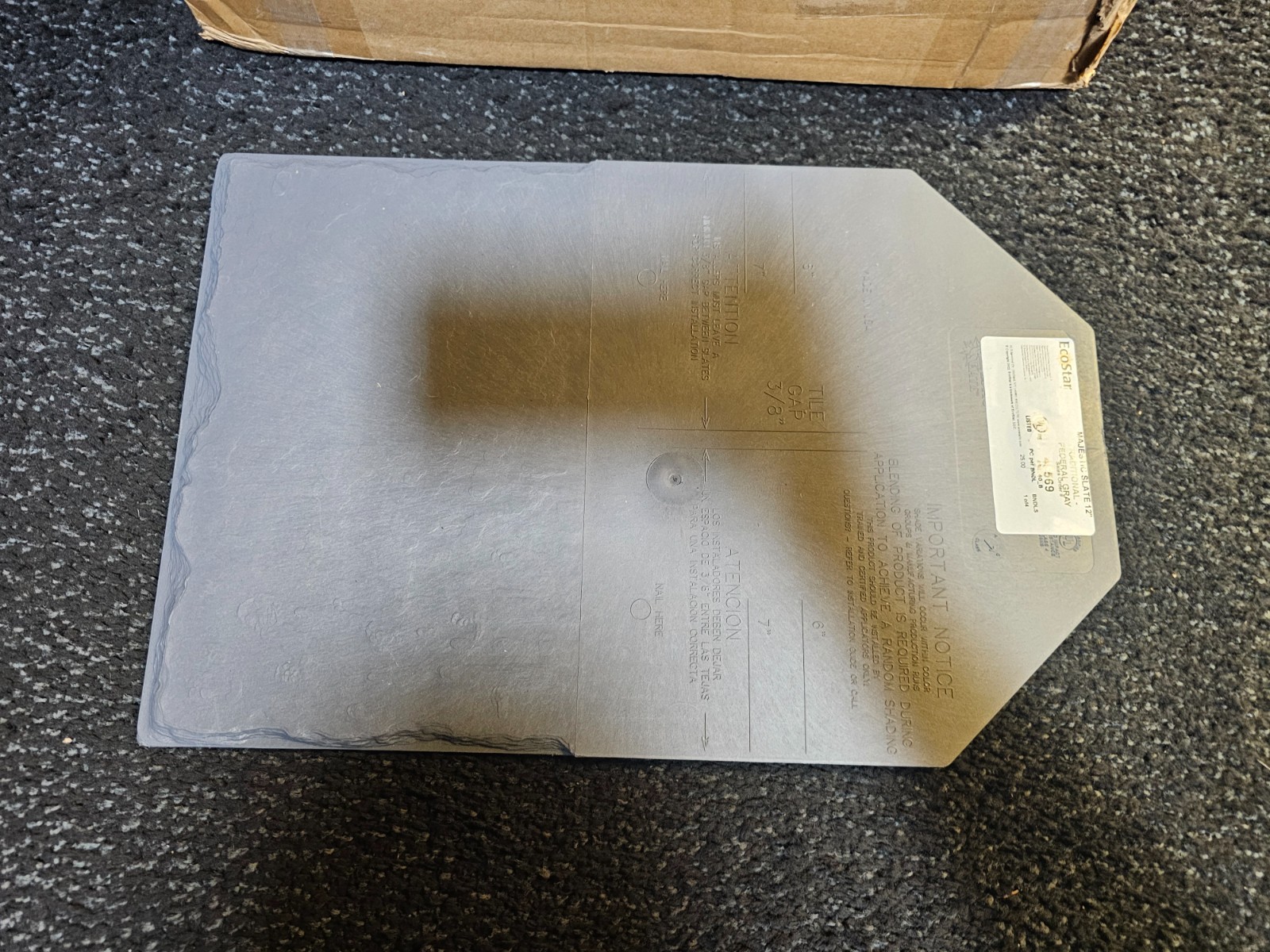 (QTY 25) EcoStar 45569 Majestic Slate Traditional Federal Gray 12″