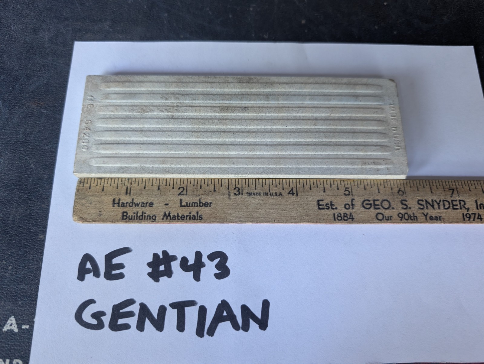 1 pc of American Encaustic Ceramic Tile Bullnose 2×6″ #43 Gentian S4269 S4200