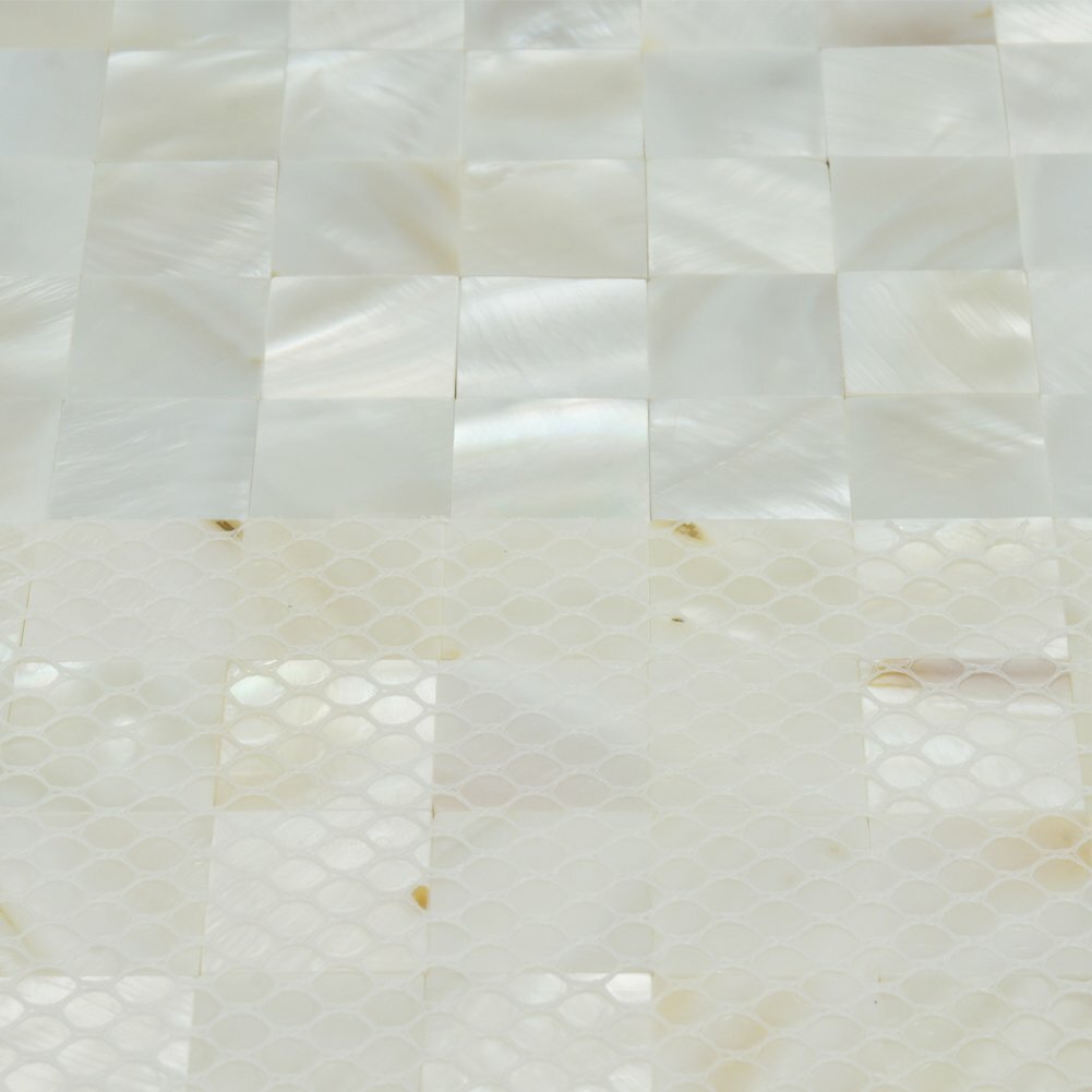 Art3d Mother of Pearl seamless Mosaic Tile for Kitchen Backsplash white 12x12in