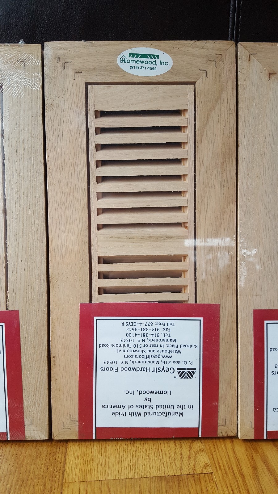 **NEW** Lot of 3 Geysir Hardwood Floors Red Oak Flush Mount w/ Frame Air Vent