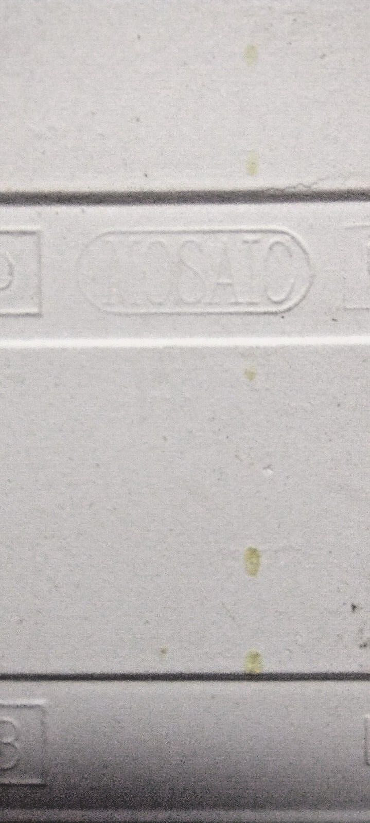 1 Wall Tile Mosaic USA 4-3/8″ Square Semi Gloss Mustard Yellow Ceramic 1950 Vtg