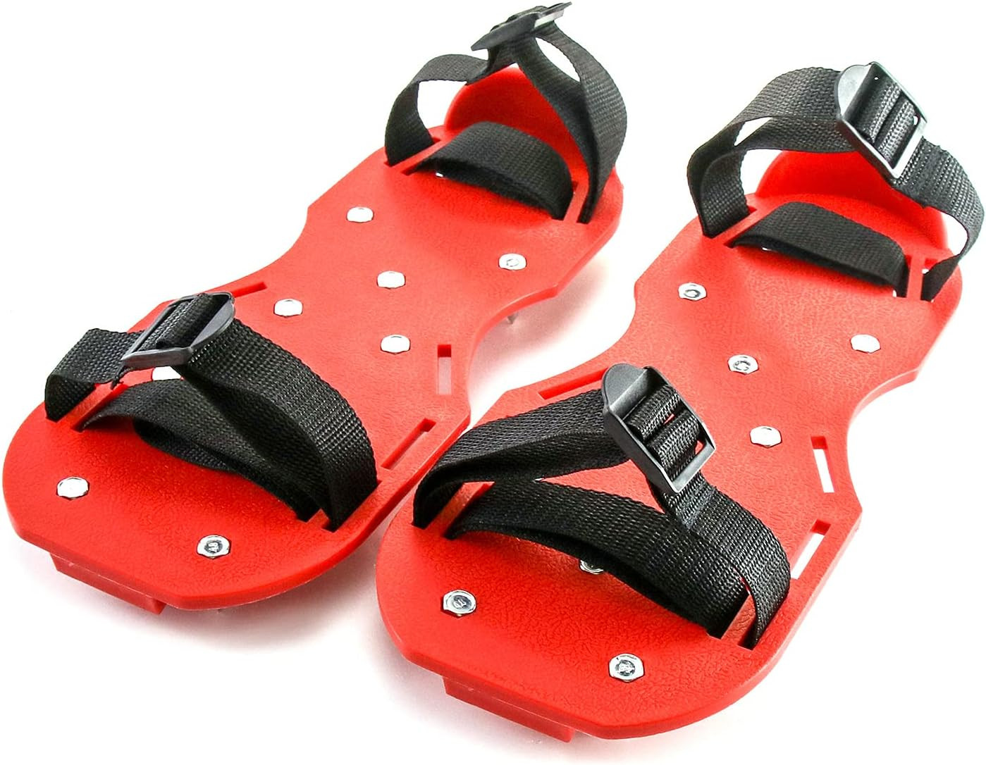 Spiked Floor Shoes for Epoxy & Overlays, Short Spikes, Strap Fastening, Pair 2pc