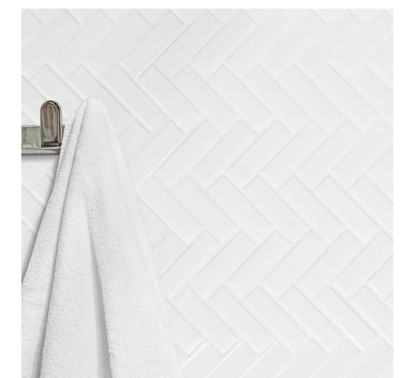 MSI Retro Herringbone Bianco 11″ x 12″ Porcelain Mosaic Tile (13.8 sq. ft. case)