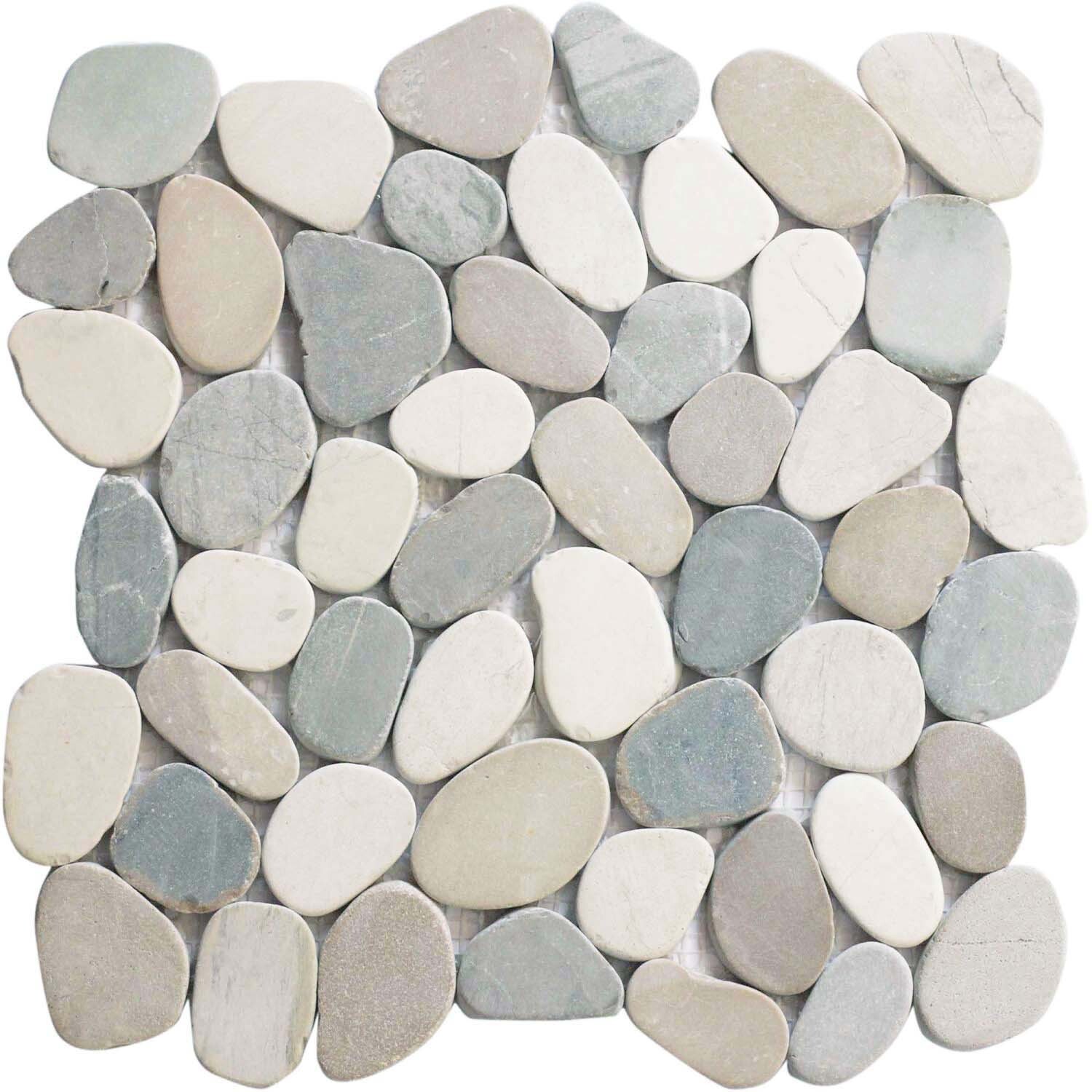 Mix Blend Sliced Pebble Mosaic Wall & Floor Tile ($10.16/SqFt)