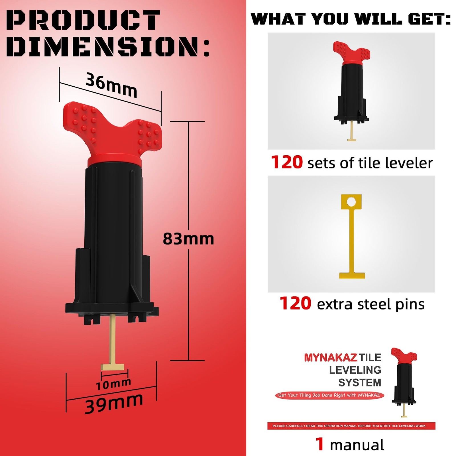 Reusable Tile Leveling System, Tile Tools for Installation, Tile Leveling Cli…