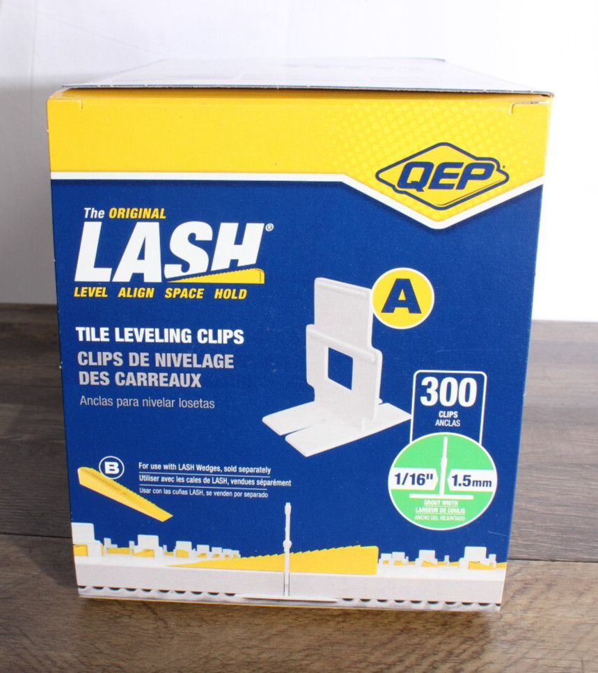 QEP LASH White 1/16″ Title Leveling Clips 300 Pk Title Spacer Level System New