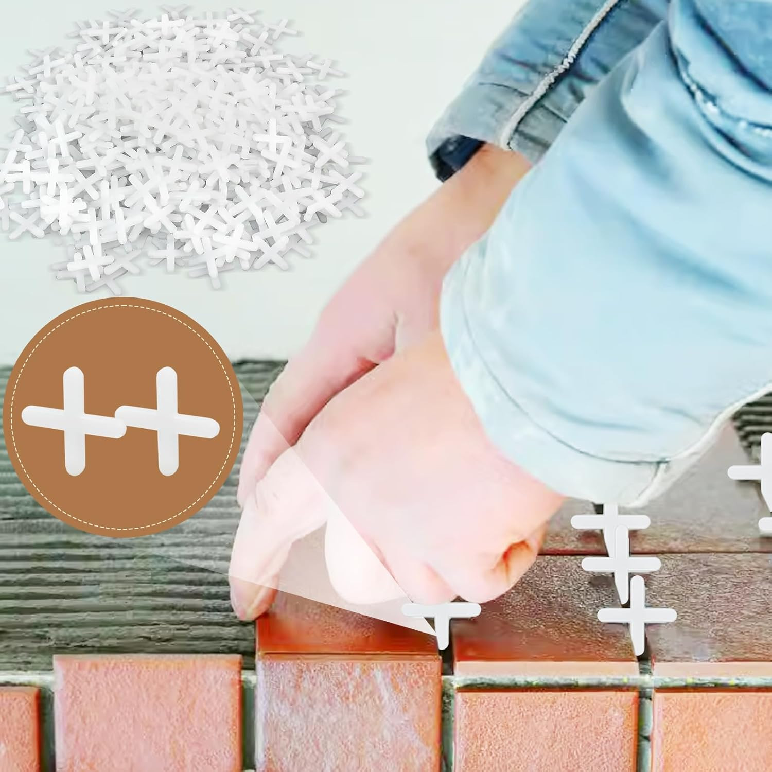 500 Pcs Tile Spacers,Plastic Tiles Shim Tiles Leveler Spacers Tile Leveling Clip