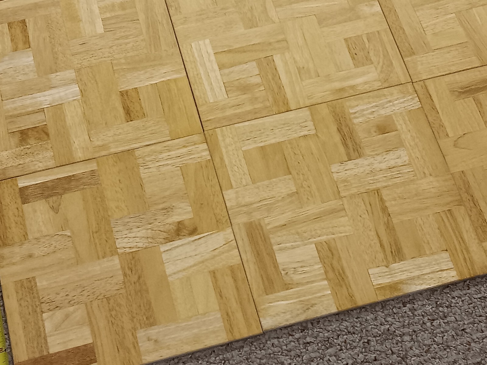 Oak Tree Hevea Wood HADDON HALL Parquet solid wood floor tiles Brand New 12 PCS.