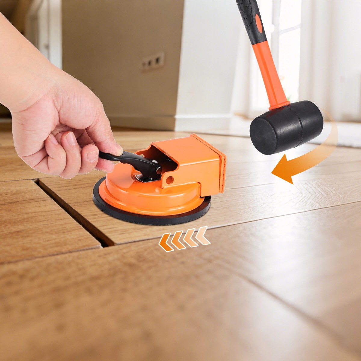 Floor Gap Fixer Strong Suction Cup Tool for Hardwood-Laminate and Vinyl Flooring