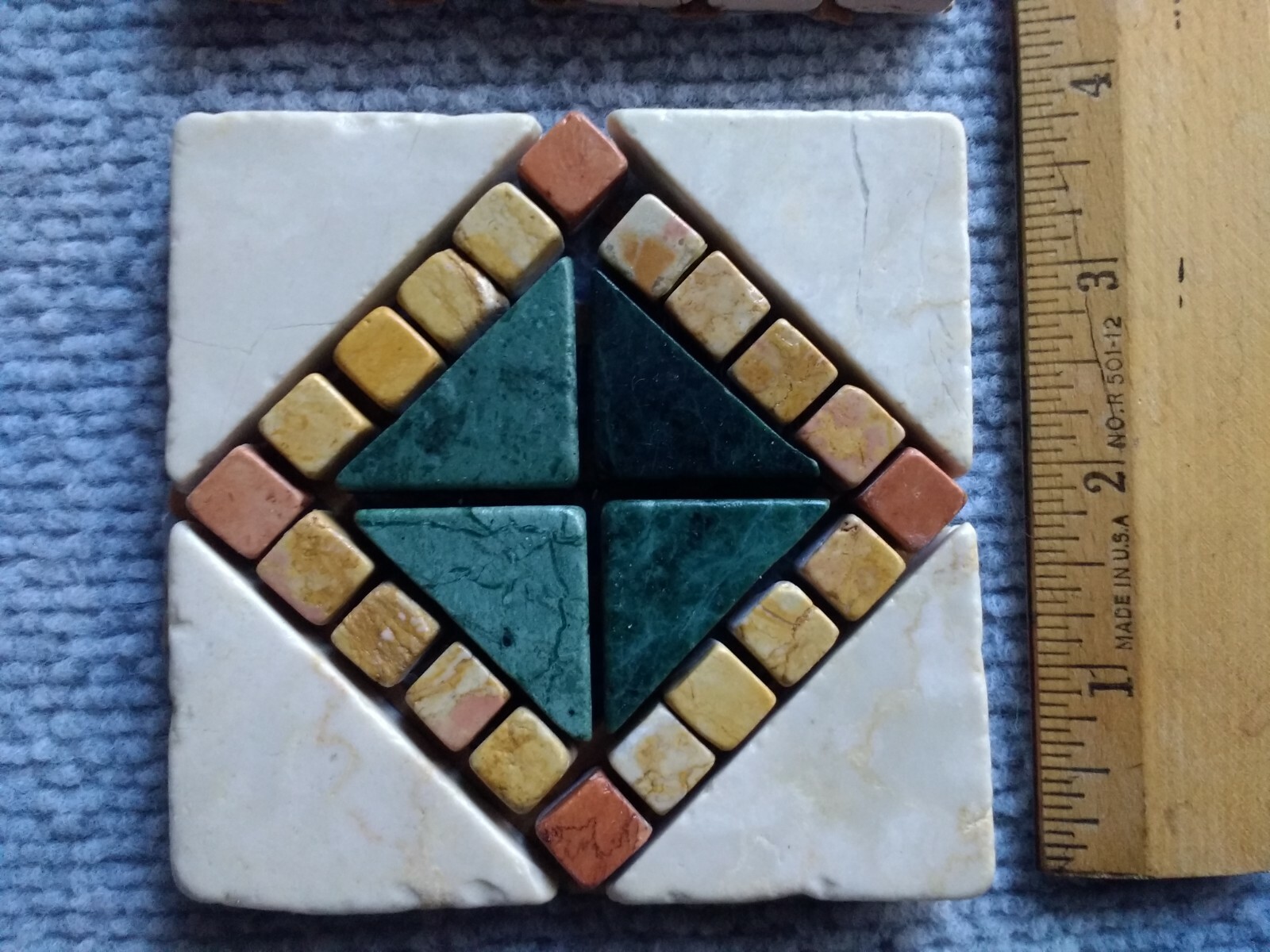 4 Stone Design Decorative Flooring Tile Inserts Home Decor 3.75″ x 3.75″