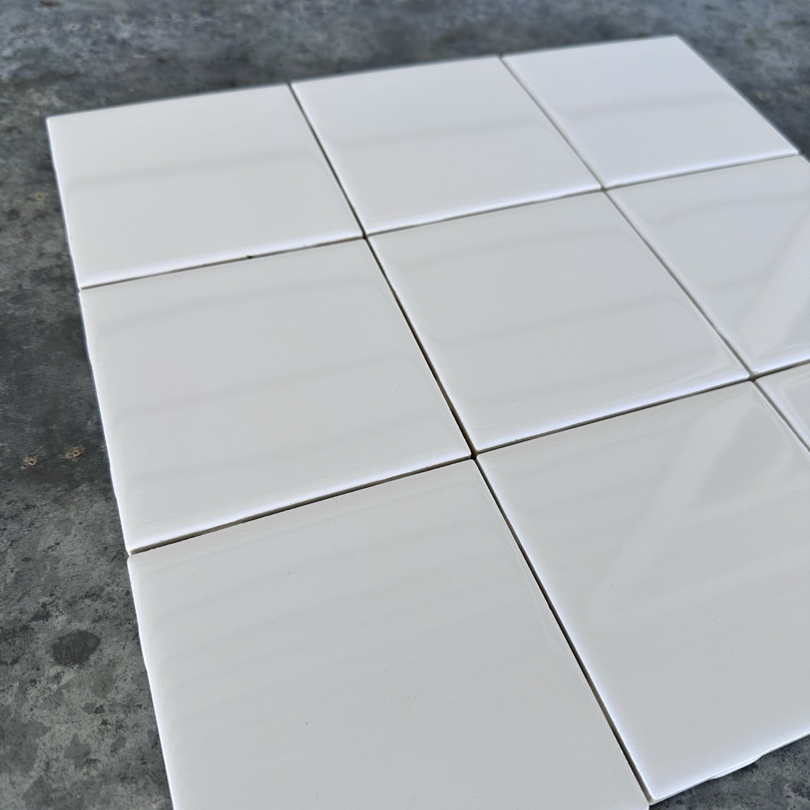 4×4 White Tiles American Olean Ceramic Wall Tile Ice White 0025 Gloss Lot Of 9