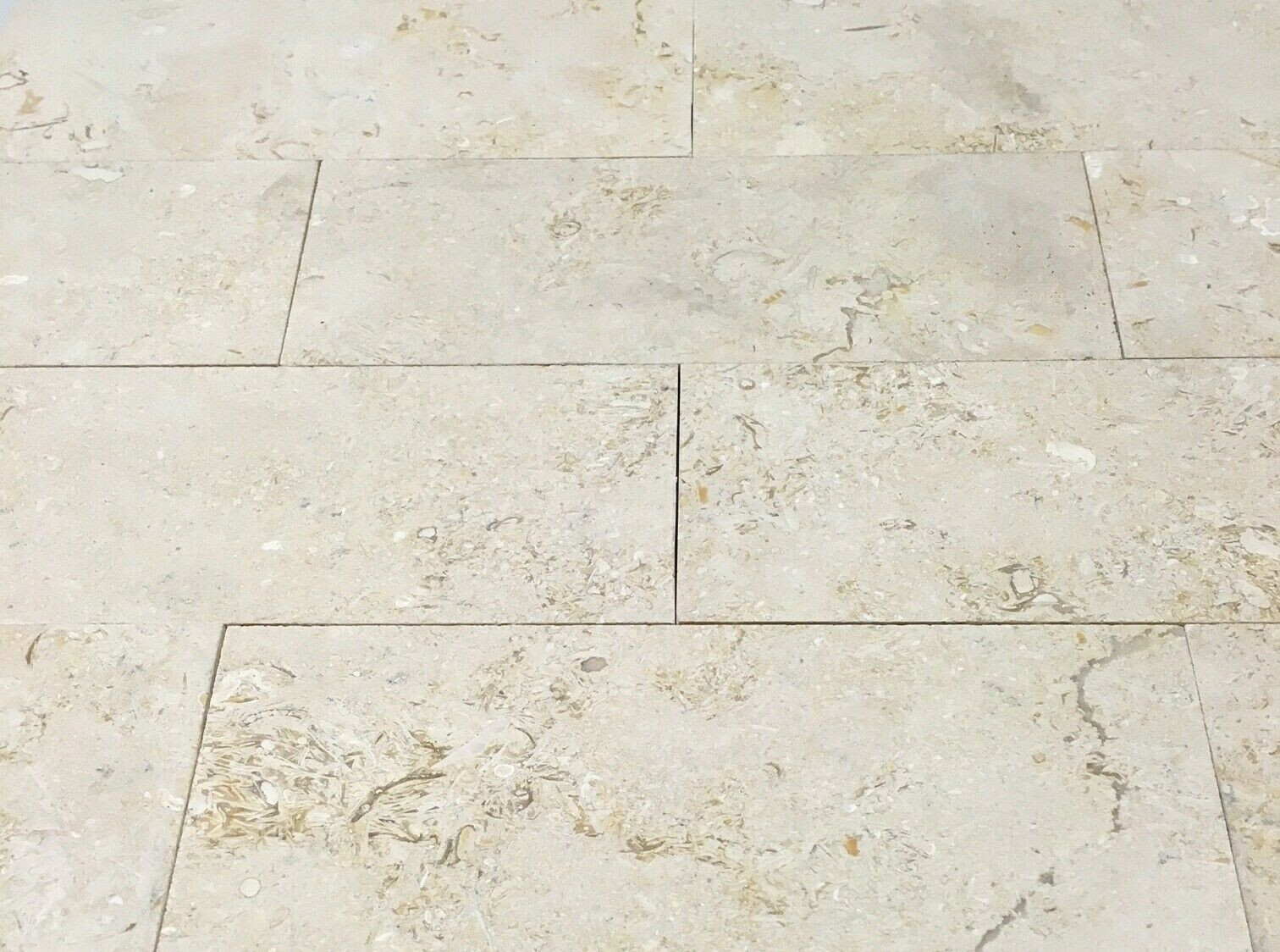 3×8 Jerusalem Stone Honed Finish Limestone Floor and Wall Tile (Sold by piece)