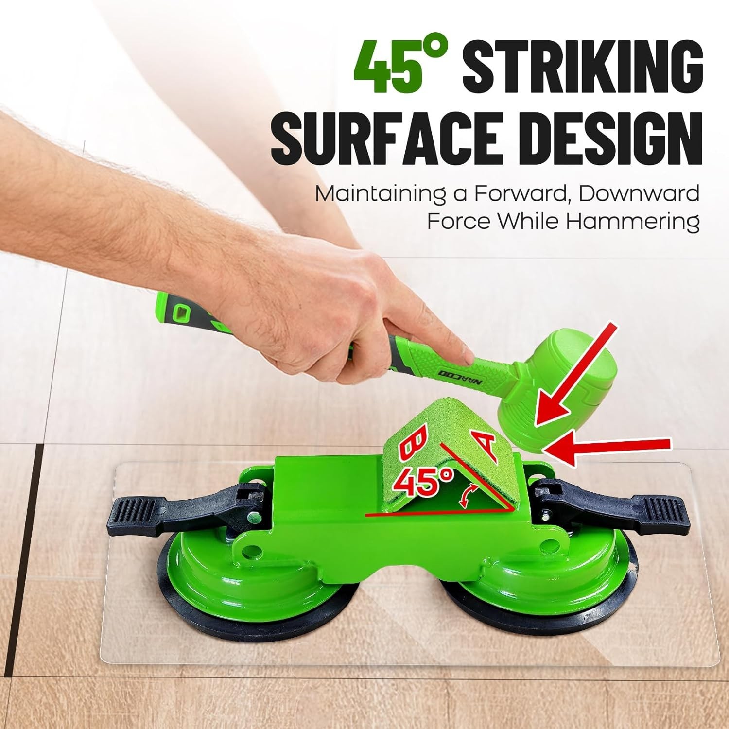 Heavy Duty Floor Gap Fixer Tool, 45° Striking Surface Floor Gap Repair Tool with