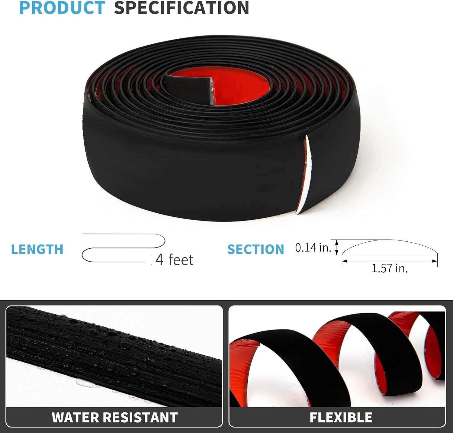 Durable 4FT Self-Adhesive Floor Transition Strip – Easy Installation & Clean
