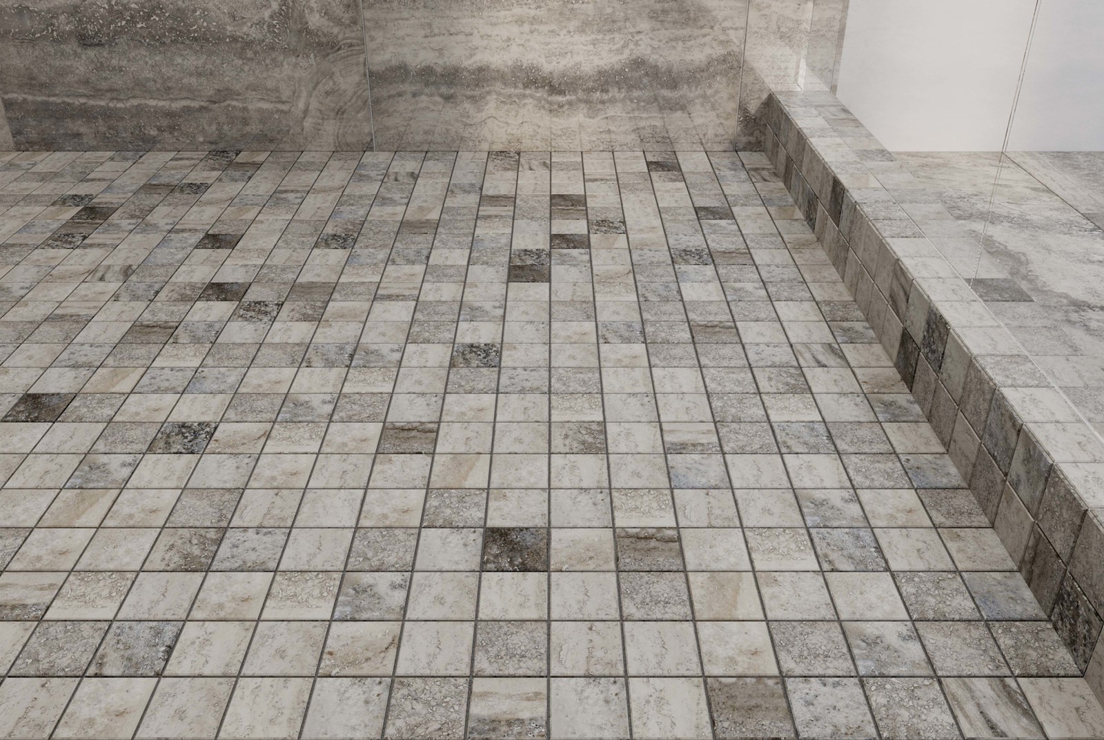 Cruz Bay Studio MKT61152 Tufo – 12″ x 24″ Rectangle Floor and – Grey Polished