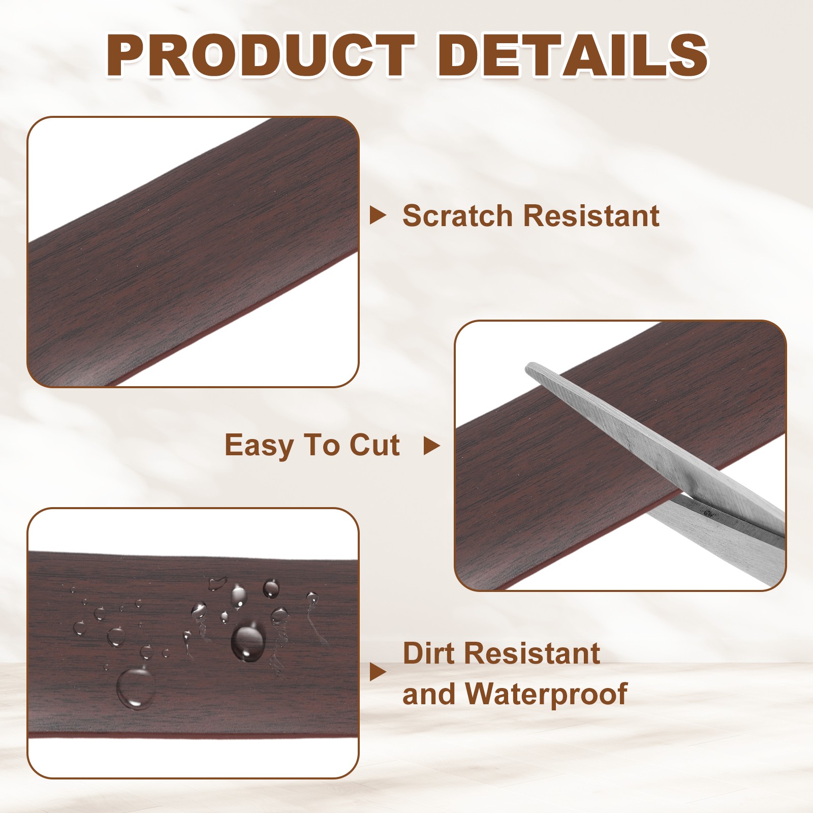 Floor Transition Strip (1.97″/ x 11.5ft) PVC Floor Strips Red Oak
