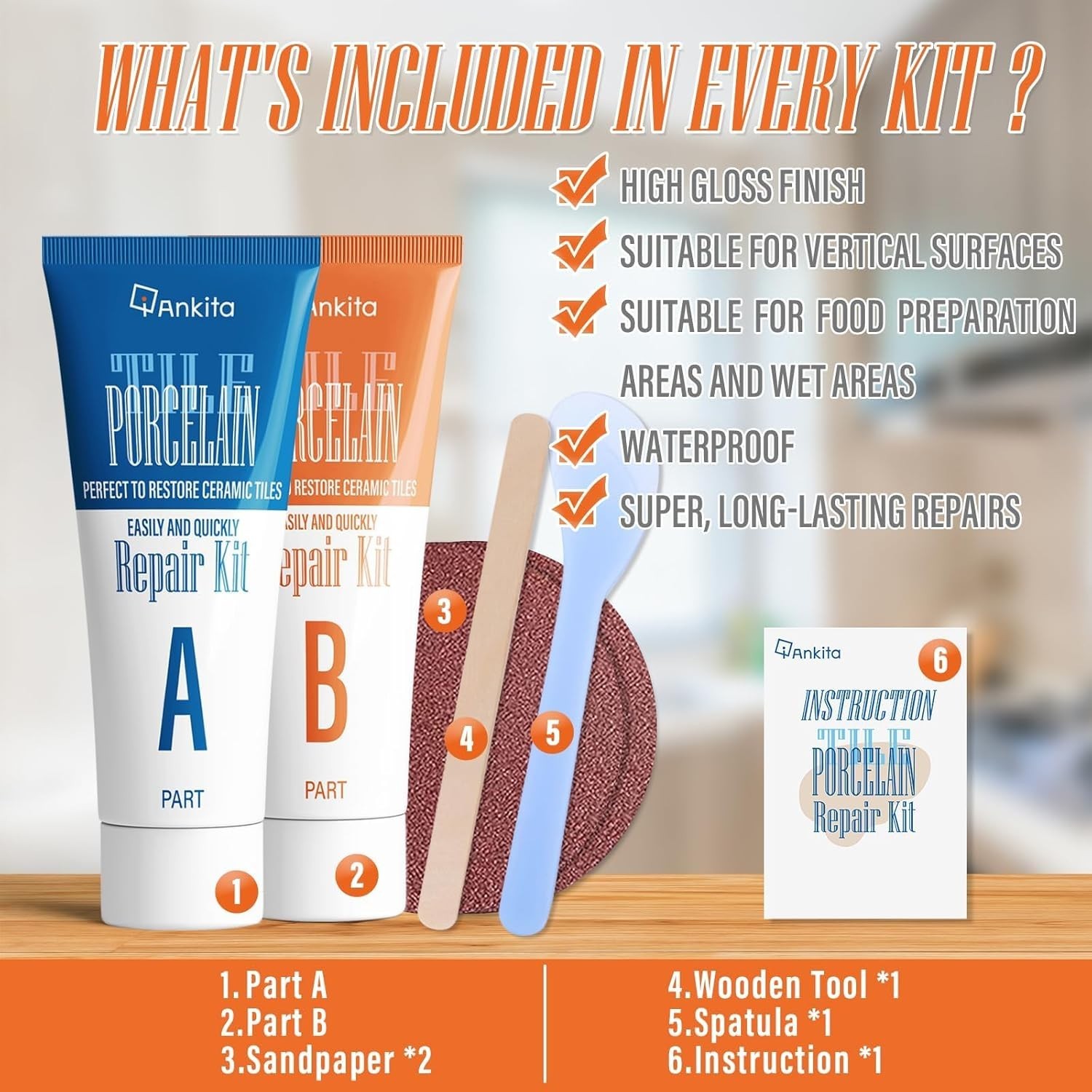 Super Strong Adhesion Tile Repair Kit – Restore Your Ceramic & Porcelain Tiles