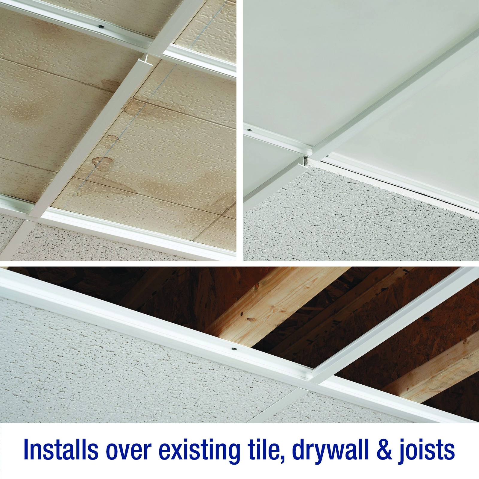 CeilingMAX 100 sq. ft. White Surface Mount Grid Kit