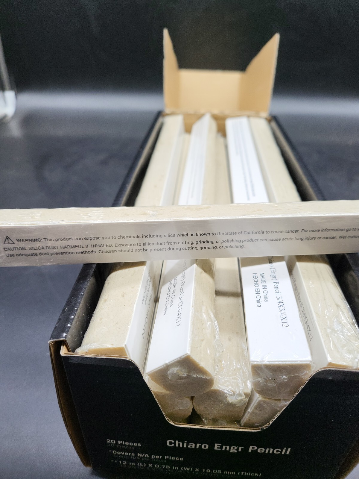 Chairo Pencil Molding 0.75 in. x 12 in. Honed Engineered Stone Marble Wall Tile